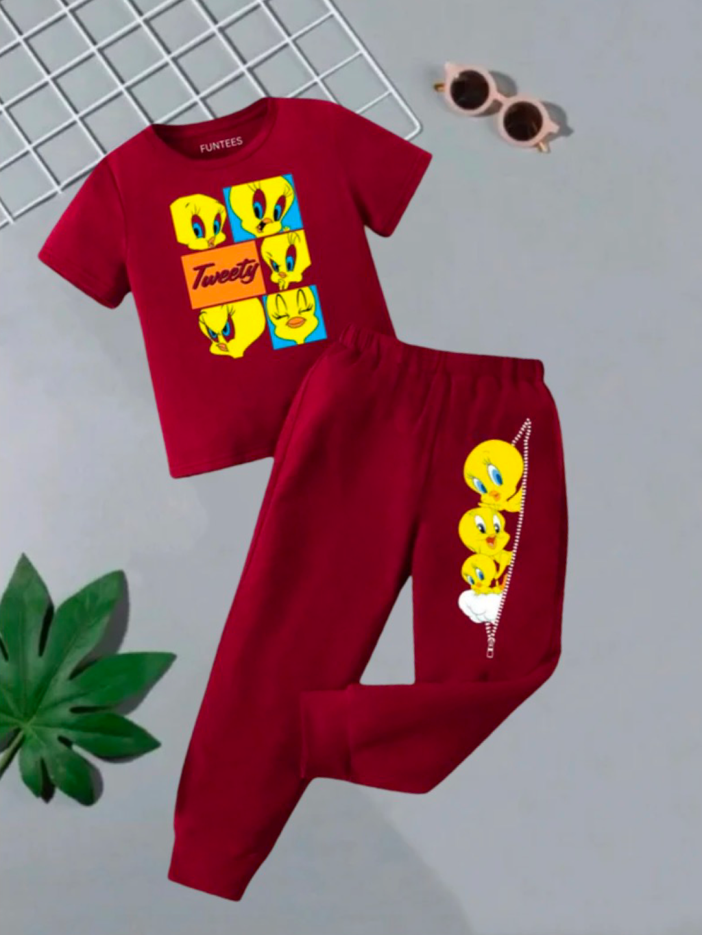 MAROON TWEETY SUMMER SET