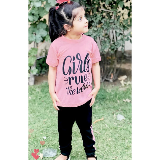 GIRLS RULE THE WORLD TROUSER SET