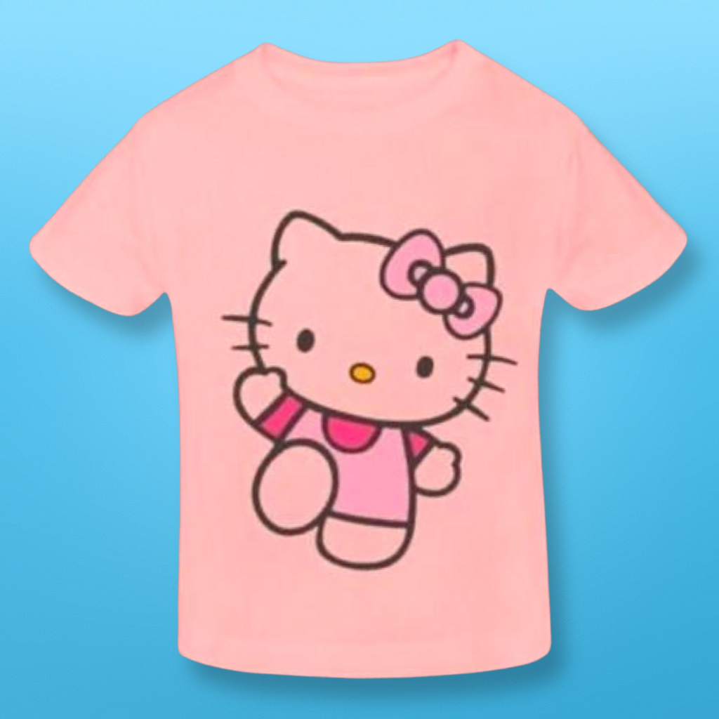 PEACH KITTY TEE 2 YEAR