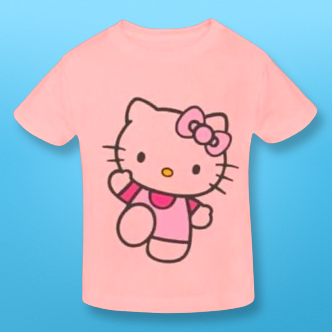 PEACH KITTY TEE 2 YEAR